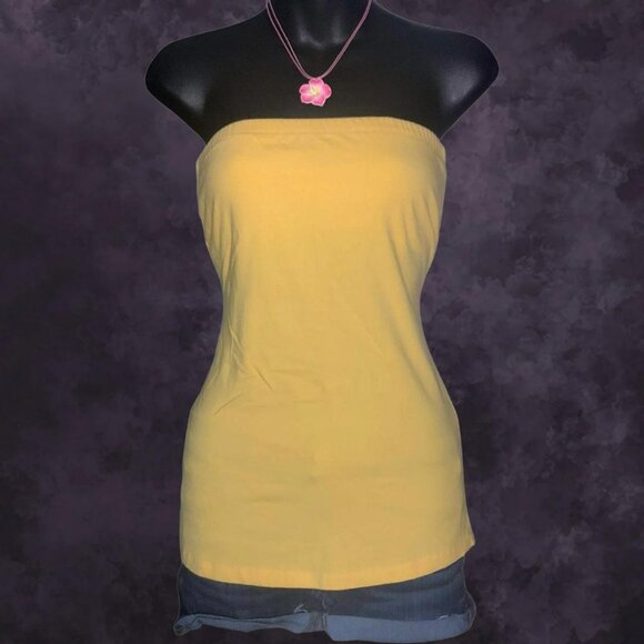 Butter Yellow Tube Top - Picture 2 of 4